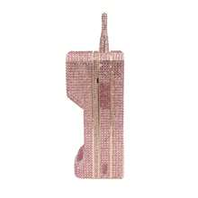 Women Crystal Cellphone Evening Bag Rhinestone Clutch Purse Novelty Diamond  Handbag For Party Prom - 粉色 - 查看 3