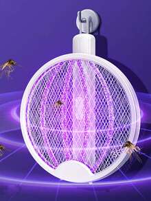 4-In-1 Rechargeable Electric Mosquito Swatter, Powerful Lithium Battery Mosquito Killer Lamp, Fly Swatter