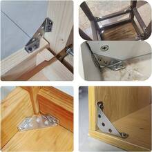 10 szt. wytrzymałych metalowych wsporników narożnych (z 70 śrubami w zestawie), wsporniki stolarskie w kształcie litery L ze stali nierdzewnej, wielofunkcyjne, trwałe, odporne na rdzę łączniki meblowe – łatwe w montażu i instalacji, montaż mebli | wsporniki narożne | wsporniki ze stali nierdzewnej, narzędzia do obróbki drewna