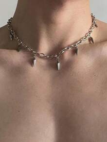 Gargantilla decorada con tachuelas de estilo punk, collar de moda para fiestas, decoración de ropa diaria, joyería a juego y exquisita para regalo de cumpleaños