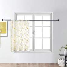 Perdele transparente cu broderie botanică / Perdea transparentă albă simplă cu buzunar / Perdele din voal semi-transparente cu aspect de in, model floral de viță de vie brodate / Pentru dormitor, sufragerie, decor de toamnă, decor de toamnă, decor cameră - Galben - Vizualizare 31