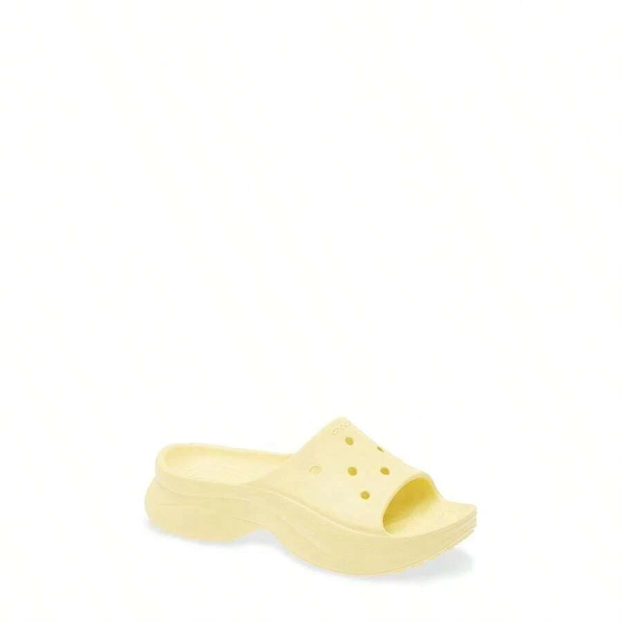 Crocs Platform Slide Sandal | Fall Fashion | Women Flip-Flops - Daylilies - View 1