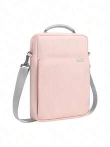 Pink Nylon Shoulder Messenger Bag, Suitable For 11"/13" Tablet Computer Storage, Portable Multifunctional Laptop Bag