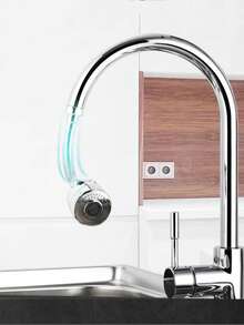 1 Stück 2-stufiger Küchenarmatur Verlängerung, universell drehbar, spritzwassergeschützt aus Edelstahl, Druckwasserdüse, Duschkopffilter