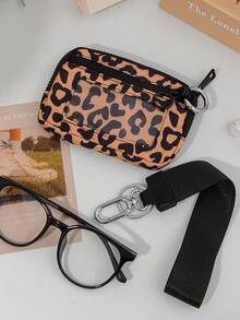 1个格子零钱包，女士钱包，卡包，拉链袋，短款钱包，小钱包，钥匙扣，手拿包，腕包，口红耳机包，便携式草莓卡包，钱包，樱桃腕包便携卡套，日常购物 - 彩色 - 查看 5