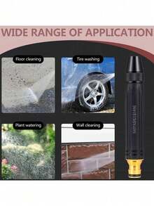High Pressure Spray Nozzle (Plastic Material) - Direct Focused Water Jet, Suitable For Car Washing, Gardening, Yard, Driveway - Compatible With Hose Interface - Home, Garage, Lawn Care, Outdoor Cleaning Accessory, Ergonomic Handle Design, Durable, DIY Cleaning Tool