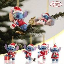 6 piezas de adornos colgantes de acrílico con diseño de puntada, aptos para decoración de árbol de Navidad, llaveros, suministros para fiestas de campamento, excelentes para regalos de Navidad, recuerdos de fiesta y decoración del hogar para Navidad, decoración de habitaciones