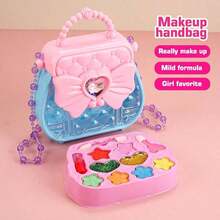 Kids' Dress-Up Toy Set For Gifting - Makeup Kit, Bowknot Handbag, Jewelry Storage Crossbody Bag | Perfect For Party, Birthday, Christmas - Multicolor - View 11
