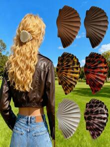 1pc/2pcs/3pcs/6pcs/8pcs New Shell Claw Clips, Flat Hair Clips With High-End Feel, Large Size Duck Clip For Updo Hairstyles Elegant Hair Accessories Winter Hair Clutch