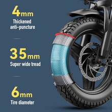Electric Folding Bicycle 500W Motor 14-Inch Tires 48V 15Ah Battery 30-Mile Range UL2849 Certified Shock Absorption Smart Urban Bike 1000W Peak Power 100KM Range Foldable - Xem 4