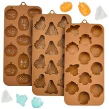 1/3pcs-3D Halloween Silicone Mold - Pumpkin Bat Skull Design For DIY Fondant, Chocolate, Jelly & Jello Baking - Durable Kitchen Gadget For Halloween Decorations & Party Supplies, Halloween Decorations, Festive Treat Crafting, Spooky Kitchenware, Easyrelease Material