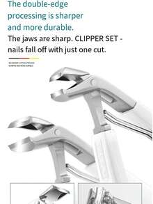 New Curved Tip Pliers, Ingrown Toenail Clippers, Stainless Steel Double-Edged Nail Trimmer, Suitable For Thick Nails, Middle-Aged And Elderly, Home And Pedicure Salon