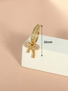 1个不锈钢肚脐环，镶嵌立方氧化锆，黄铜材质，垂坠式肚脐环，时尚简约设计，适合日常佩戴 - belly ring 2 - 查看 18