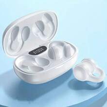 New Wireless Bone Conduction Headphones Bluetooth Earphones Sports Earbuds Earring Ear Hook With Mic Flip Headset Apply To Smartphones