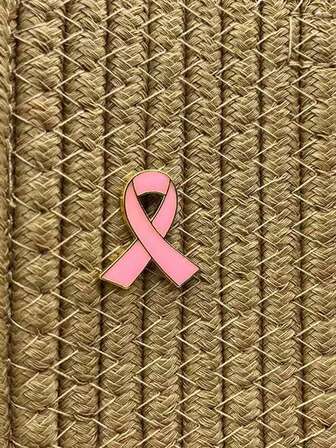 1 件时尚优雅的粉红丝带乳腺癌宣传金属胸针，女士派对珠宝