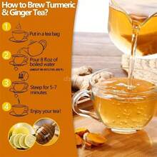 30 Bags Of 150g | Turmeric Ginger Nutmeg Tea, Turmeric, Ginger, Nutmeg Tea Bags, No Additives, No Caffeine, No Additives, Afternoon Tea, Health Tea