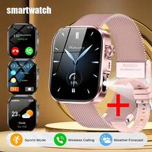 ERUN The Latest Smartwatch With Touch + Physical Buttons, Magnetic Charging, 180 MAh Battery, Water Drink Reminder, Sleep Monitoring, Call Reminder, Message Reminder, Sedentary Reminder, Alarm Reminder, Stopwatch, Bluetooth Calling, Bracelet Finder, Wrist Raise To Light Up Screen, Weather Notification