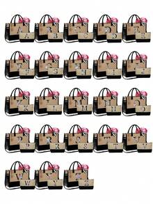 2pcs/Set Women's Beach Tote Bag With Shoulder Strap, Beach Hat And Cosmetic Bag, Personalized Letter A-Z Beach Accessory Bag With Side Pocket, Ideal Gift For Women, Mothers, Teachers, Friends, Bridesmaids, Students, Suitable For Beach Vacation, Outdoor Wedding, Birthday, Holiday, Large Capacity For Weekend Getaway - Multicolor - View 3