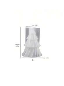 1 szt. zestaw dużych i małych silikonowych pasiastych form choinkowych, nowe ręcznie robione formy do świec aromaterapeutycznych z gipsu, dekoracje świąteczne, domowe wyroby dekoracyjne