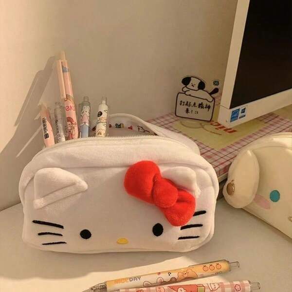 Sanrio Sanrio Hello Kitty Pencil Case, Makeup Bag, Cinnamoroll Pencil Case Ins Large Capacity Cartoon Storage Bag, Student Stationery Storage Bag, Stationery Storage Box, Back To School Exquisite Small Gift, Suitable For 14 Years Old And Above Holiday Party Gifts, Birthday Gifts And Holiday Gifts Party Surprise Small Gifts, Suitable For Halloween And Christmas Gifts