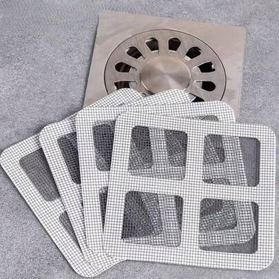 50pcs/30pcs Shower Drain Hair Catcher - Easy To Use, Drain Filter Stickers, Disposable Drain Cover, Suitable For Shower, Sink And Laundry Room, Easy To Stick, Anti-Hair Drain Cover, Disposable Drain Filter, Bathroom Hair Collector Plug, Drain Cover, Kitchen Sink Filter, Disposable Shower Drain Hair Collector, Drain Filter Stickers, Bathtub Bathroom Anti-Hair Plug, Bathroom Accessories