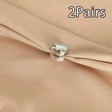 2个/4个/8个/10个装 时尚磁性丝巾夹和别针 - 耐用易用的磁性扣,适用于女士丝巾、披肩和帽子,四季皆宜,经典哑光表面,强力合金磁铁,可牢固固定丝巾和衣物,无钩设计,优雅风格,锌合金材质,适合服装搭配 - 黑與白 - 查看 19