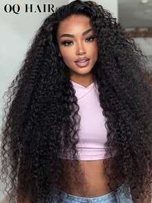 OQ Hair Wear & Go Glueless Wig Kinky Curly 7x5 Pre-Cut Transparent Lace Front Wigs 180% Density 18-30 Inch With Natural Hairline Pre-Plucked Daily Use Romantic Getaway Friendly Fast Shipping With Gifts And Casual Everyday Wedding Halloween Travel Essentials Y2K Turn Up Baddie Holiday Vacation For Women - S1 - View 4
