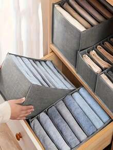 1 pièce Organisateur de vêtements pour armoire avec 7 compartiments, boîte de rangement à tiroirs pliable, organisateur de placard portable pour sous-vêtements, chaussettes, écharpes, leggings, t-shirts, jeans, rangement, stockage de vêtements pour la maison