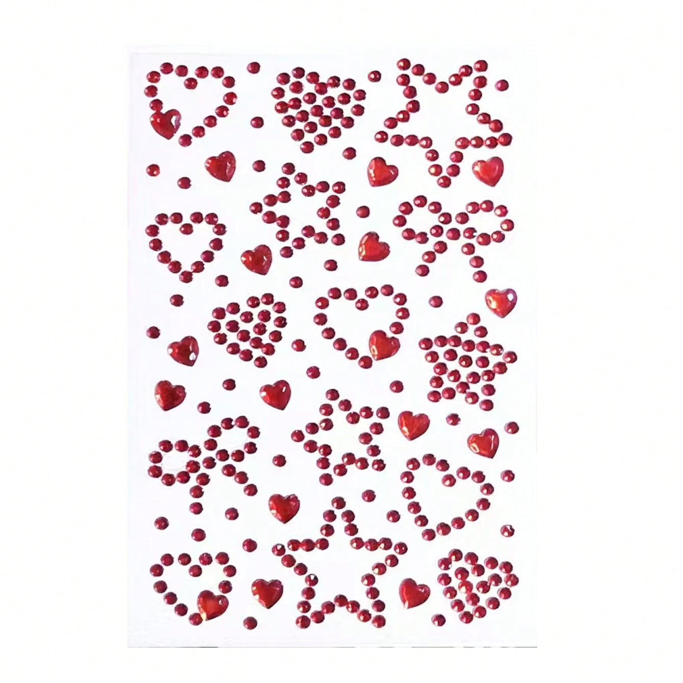 Heart, Pentagram, Bow Acrylic Hollow Diamond, Shiny Face Diamond Stickers, Various Shaped Diamond Stickers (Such As Pentagram, Heart And Bow), Round Adhesive Face Stickers (Multiple Colors Including Pink, Blue, Purple And Red), Face Stickers, DIY Face Stickers, Under Eye Makeup Stickers, Faux Pearl Crystal Diamond Stickers, Makeup Stickers