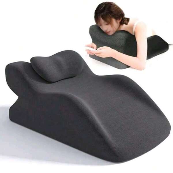 1 PIEZA "¡La herramienta de fertilidad de pareja!" Almohada de posicionamiento ergonómica 3D, de doble uso para oficina/dormitorio, soporta la cintura y el abdomen para ayudar con un buen embarazo, espuma de memoria de alta elasticidad, ¡se puede sentar durante mucho tiempo sin sudar!