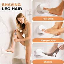 Tokokimo Shower Foot Rest For Shaving Legs, Pedicure Foot Rest For Inside Shower, Shaving Stool No Drilling Is Needed Non-Slip Bathroom Pedal, Suitable For Smooth Tiles, Smooth Marble, Smooth Glass