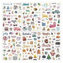 1pc/210/530 Cute Festival And Seasonal Planning Stickers, Perfect For Daily Planning, Monthly Celebrations, Calendar Organization, Scrapbooks And General Event Management Labels