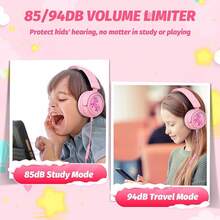 V1 S Headphones, Wired Stereo Foldable-3.5mm Adjustable On-Ear Headphones S School/Toddlers/Childrs/Tes/Boys/Girls//Tablet//Phones/Travel/Plane (Gre)