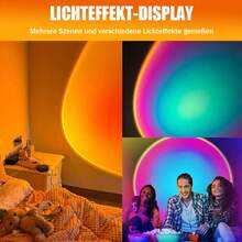 Sunset Lamp Projector Led Lights For Bedroom Night Light RGB Lights Sun Sunlight Sunrise Lamp 10w 360° Rotation Mood Lighting Home/Room Decor Christmas Gifts For Women,Tabletop Multicolor - Multi-color light - View 7
