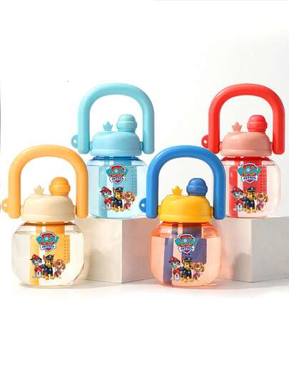 Paw Patrol 1pc Paw Patrol High-Value Large-Capacity Portable Handle Water Bottle Straw Cup Anti-Fall Plastic Cup Cartoon Cute Character Fans Suitable For Campus Season Outdoor Gathering Fitness Travel Travelers Coffee Beverage Good Match