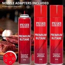Red Butane Refill Canister Culinary 300ML - Refillable Ultra Refined For Kitchen - Đỏ - Xem 8