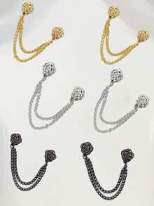 6pcs Adjustable Sleeve Cuff Fastener, Waist Cincher T-Shirt Shortener, Jeans Hem Clips, Multi-Functional No-Sew Button Clips For Pants, Sleeves, Skirts And Dresses (3 Colors Available) (1/24/6pcs) Optional