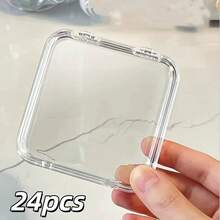 1/10/12/24 Piezas Cajas de almacenamiento de uñas transparentes con cierre, organizador y estuche de exhibición de uñas falsas de plástico transparente con tapas aseguradas y apilables, contenedores de suministros de manicura para uñas postizas, puntas acrílicas, decoraciones de arte de uñas y accesorios de salón, regalos para mujeres, regalos de Navidad, ideas de regalo para mujeres - transparente - Ver 14