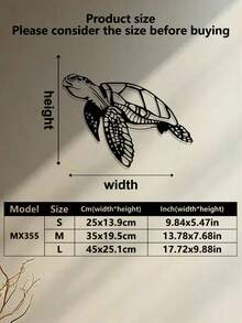 2/1 pièce Décoration murale en métal de tortue de mer, décoration de maison côtière, convient pour la maison, la chambre, la salle de bain, le jardin, la cour, le balcon, le café, décoration murale pour les amateurs de l'océan, décoration de chambre, le meilleur cadeau idéal pour Noël, Halloween, Thanksgiving, pendaison de crémaillère, anniversaire