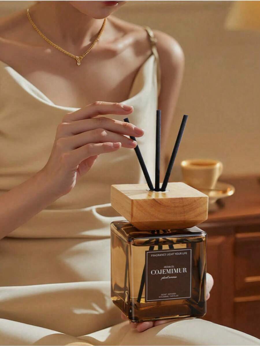 1 Set 16.9fl Oz (500ml) Reed Diffuser Set, Luxury Flameless Aroma Essential Oil Fragrance Sticks, Long-Lasting Scent, Home Bedroom Living Room Bathroom Decor, Summer Refresh, Air Freshener, Car Diffuser, Birthday Graduation Valentine's Gift - 500ml/16.9floz - View 1
