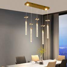 1pc Modern Minimalist Luxury Crystal Pendant Light, Suitable For Living Room, Dining Room, Atmosphere Lighting, No Switch No Remote Control