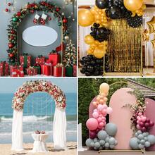 Tomnk [New Year Decor]2pcs Wedding Arch Backdrop Stand, Gold Metal Balloon Arch Stand 6FT, 7.2FT For Birthday Wedding, Outdoor Indoor Party Decoration, Christmas Decor - 金色 - 查看 4