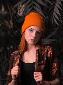 1 Pc Winter Hat Solid Color Cute Curly Beanie Winter Outdoor Soft Warm Ski Hat For Women Fashion Cuffed Plain Skull Knit Hat Unisex Casual Plush Cap