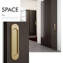 2 tay nắm cửa trượt kiểu chuồng trại - Tay nắm cửa trượt không cần khoan, phù hợp với cửa kính phòng tắm, phụ kiện nội thất ẩn, lắp đặt dễ dàng, phụ kiện phòng tắm hiện đại | Tay nắm cửa trơn tru | Tay nắm vận hành trơn tru, phụ kiện phòng tắm - Nhiều màu - Xem 9