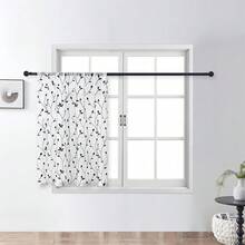Floral Embroidered Sheer Curtain Simple White Transparent Curtain With Rod Pocket Embroidered Vine Floral Pattern Curtain Semi-Sheer Linen-Like Voile Curtain For Bedroom, Living Room