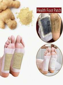 100pcs Natural Ginger Vinegar Foot Pads, Skin-Friendly Breathable Material, Suitable For Home And Travel, Ideal For Skincare Enthusiasts - Specification - View 3
