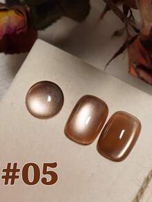 10ml圣诞美甲高级枫林猫眼凝胶指甲油2025夏秋流行显白美拉德金棕色玻璃珠透明无尘细磁粉猫眼美甲美甲用品绿指甲红指甲 - 彩色 - 查看 5