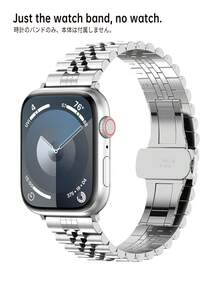 Huastonband 適用於 錶帶 38mm 40mm 41mm 42mm 44mm 45mm 49mm 46mm（不含手錶）銀色金屬錶帶 不鏽鋼可調節 男女通用 SE /S11/S10 /S9 /S8/ S7/ S6 /S5 /S4 系列相容錶帶 時尚優雅 適合年輕網紅 男友禮物 畢業禮物 夏季男女配飾 海灘不鏽鋼飾品 - 銀色 - 查看 3
