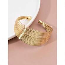 Brazalete de puño ancho - Plateado - Ver 7