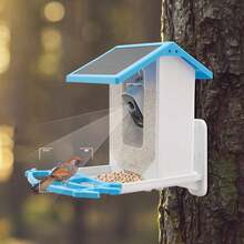 Waterproof Solar Bird Feeder 4MP HD Camera Live AI Recognition Birds With PIR - 1 - View 1